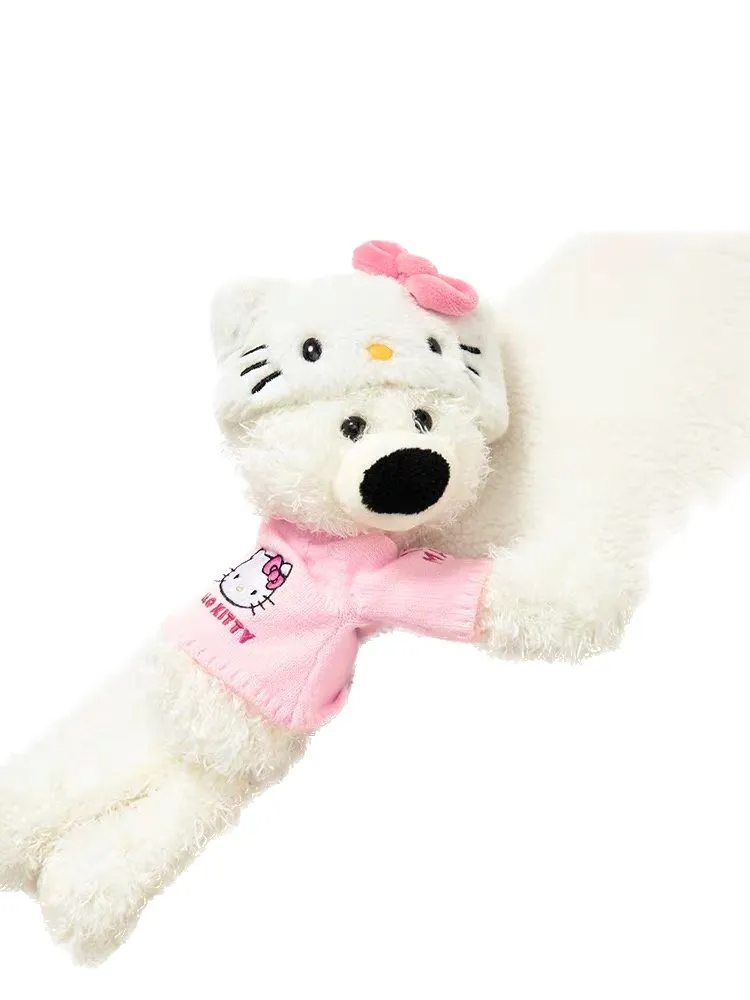 13De Marzo X Hello Kitty White Bear Fleece Coat