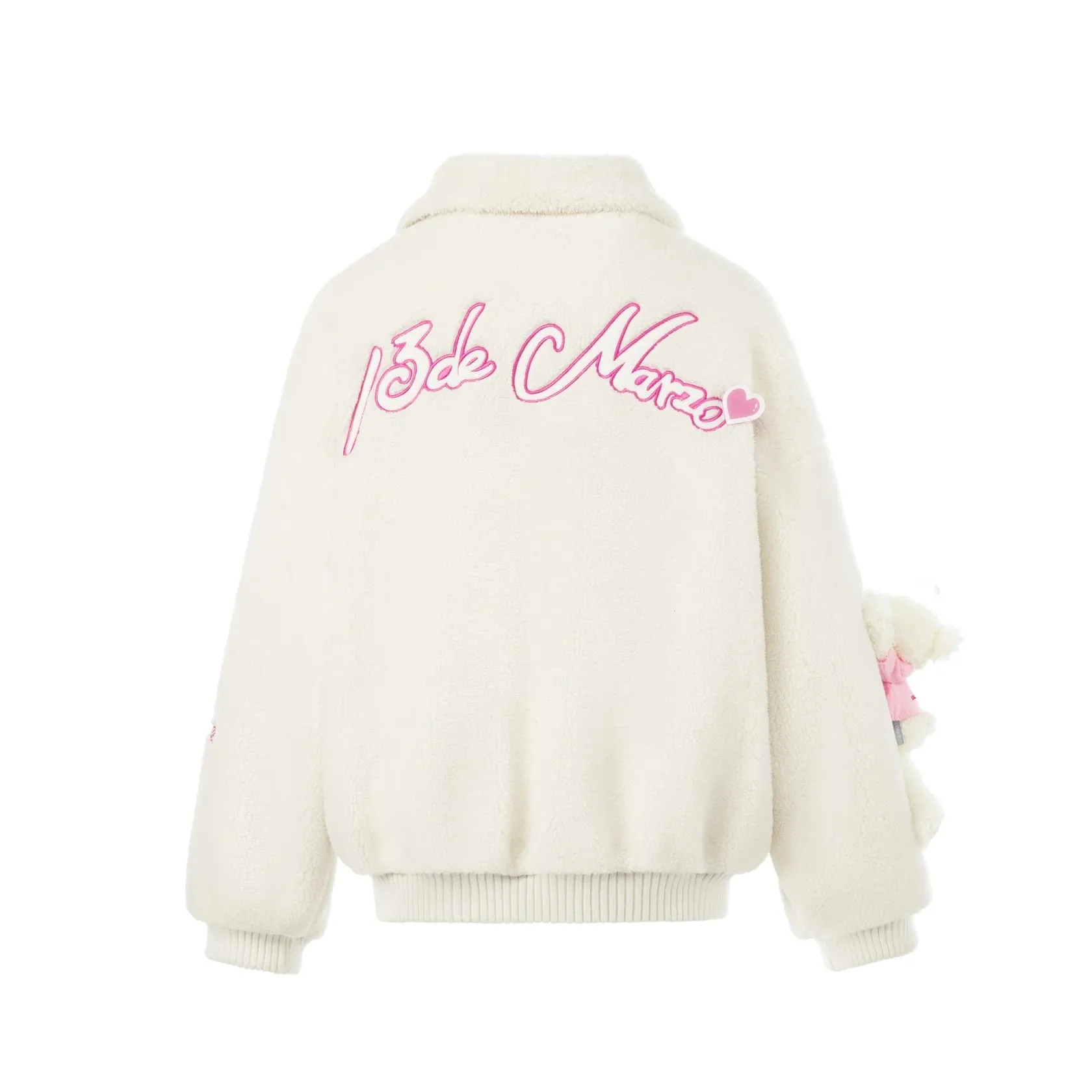 13De Marzo X Hello Kitty White Bear Fleece Coat