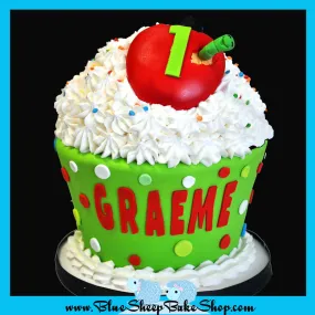 Apple Giant Cupcake Cake