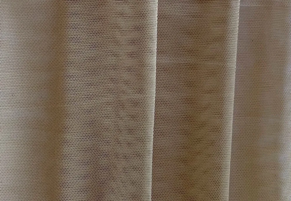 Beige Soft Matte Polyester Tulle