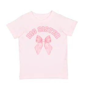 Big Sister Bow Short Sleeve T-Shirt - Ballet