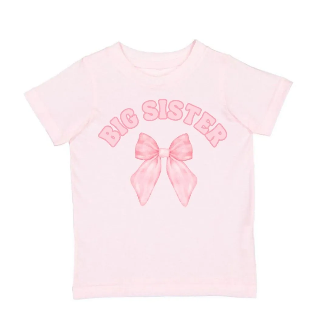 Big Sister Bow Short Sleeve T-Shirt - Ballet