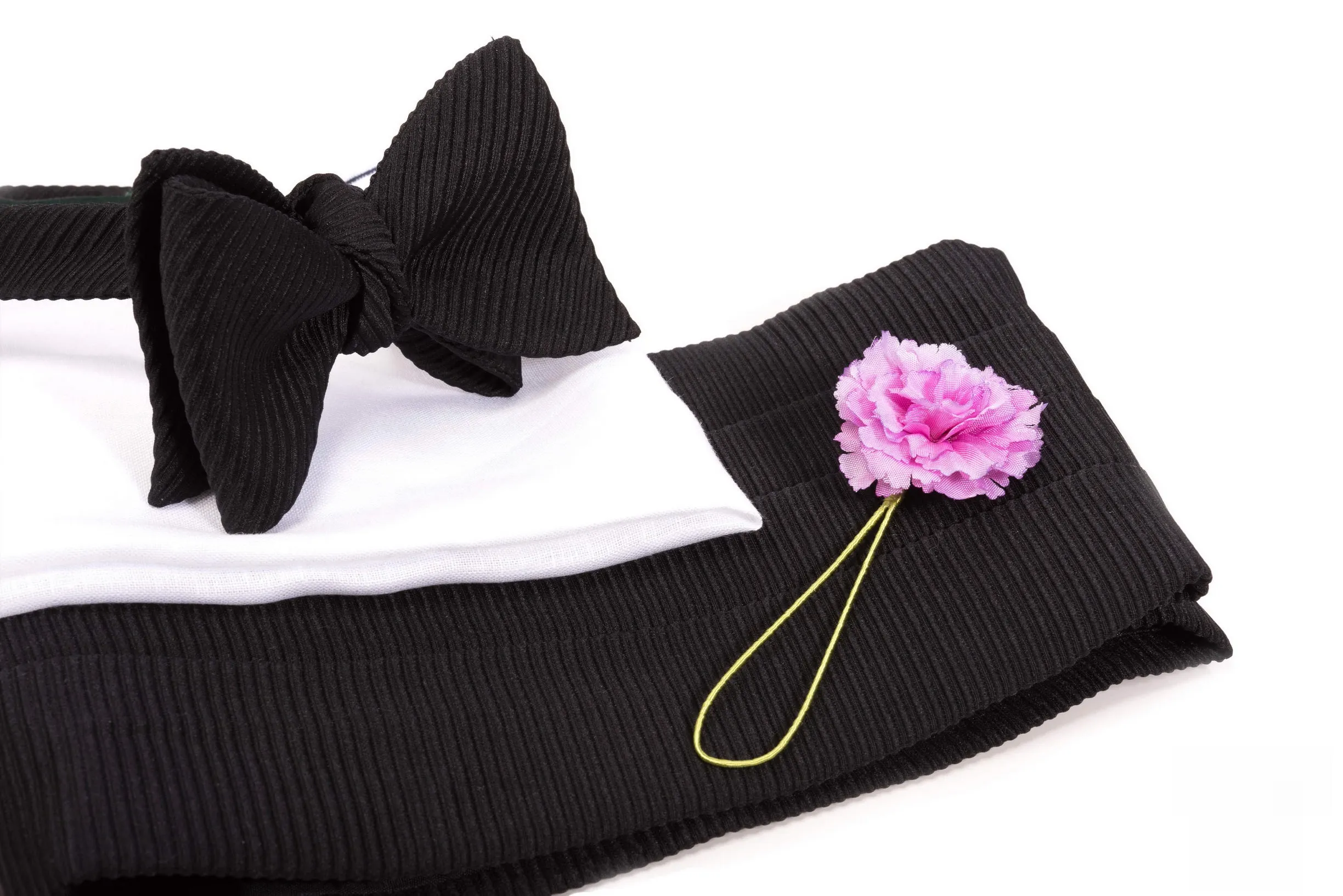 Black Butterfly Wide Rib Grosgrain Bow Tie