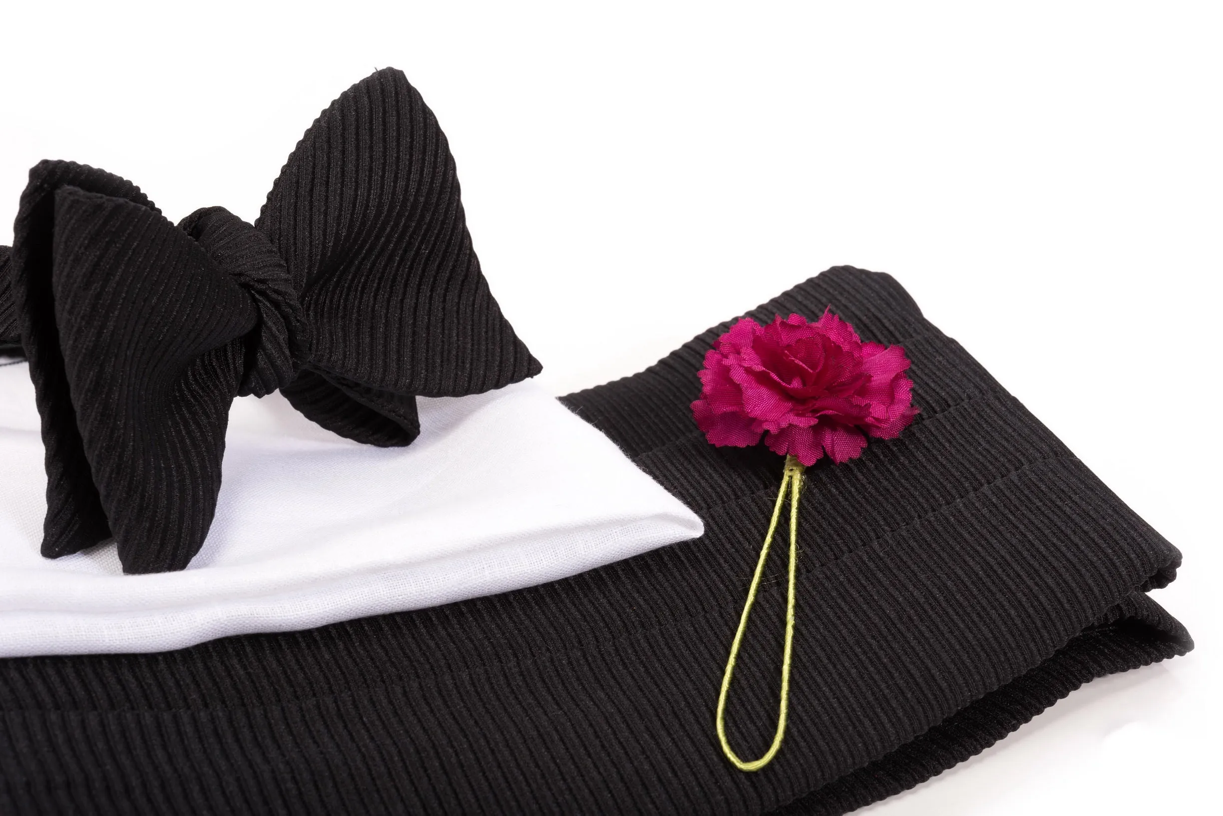 Black Butterfly Wide Rib Grosgrain Bow Tie