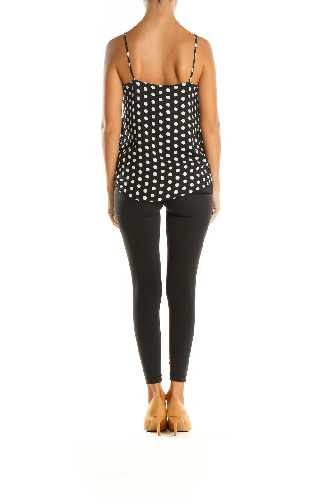 Black Polka Dot Holiday Top