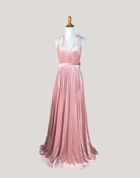 Blush Smoke Velvet Infinity Dress/ Wrap Convertible Bridesmaid Dress,Y25-6