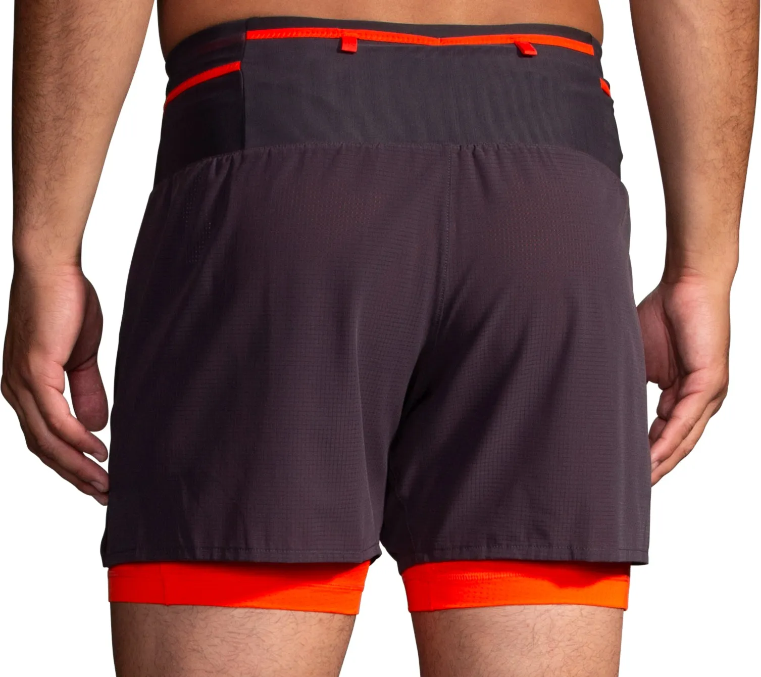 Brooks High Point 2.0 2 In 1 Mens Running Shorts - Grey