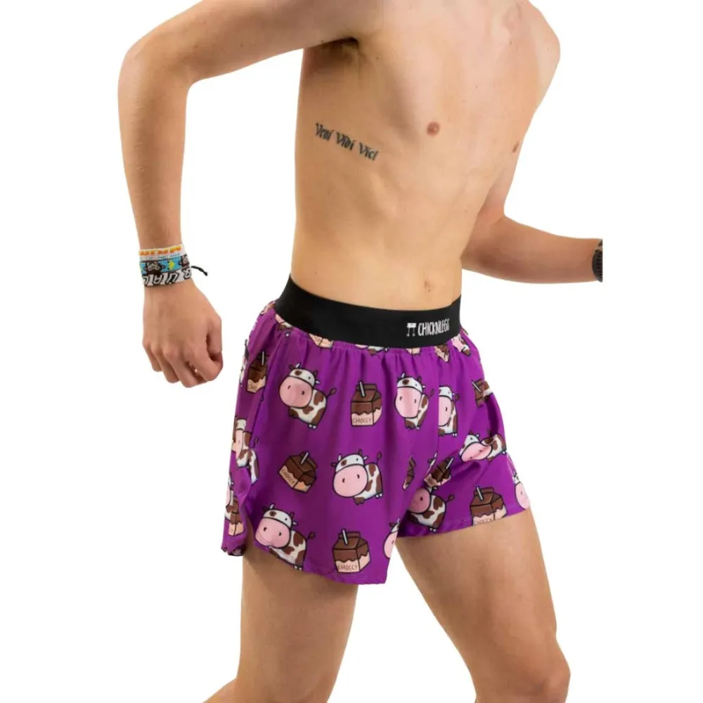 ChicknLegs Men's Choccy Cows Half Split Shorts 4"