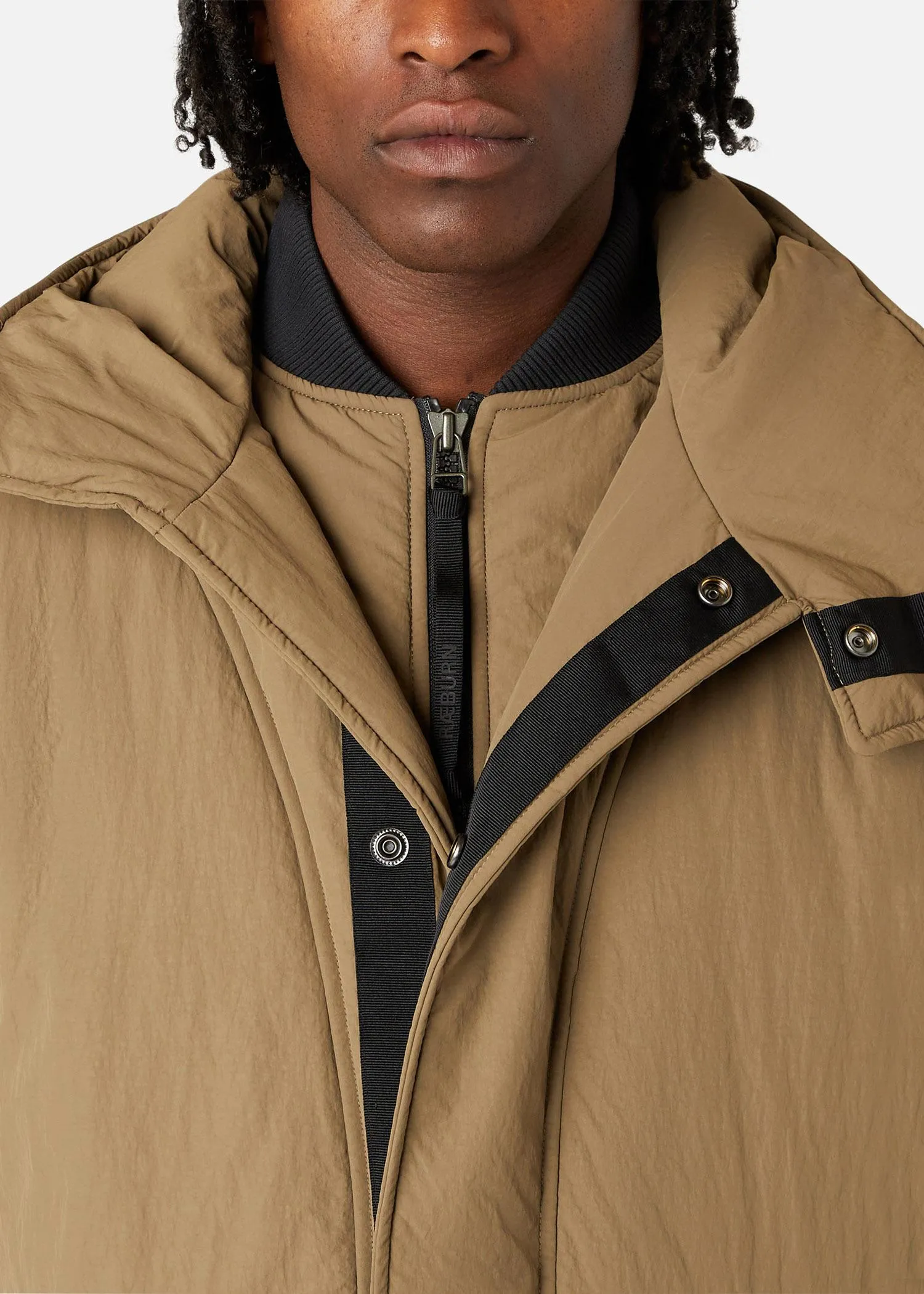 FILLED PARKA MID BROWN