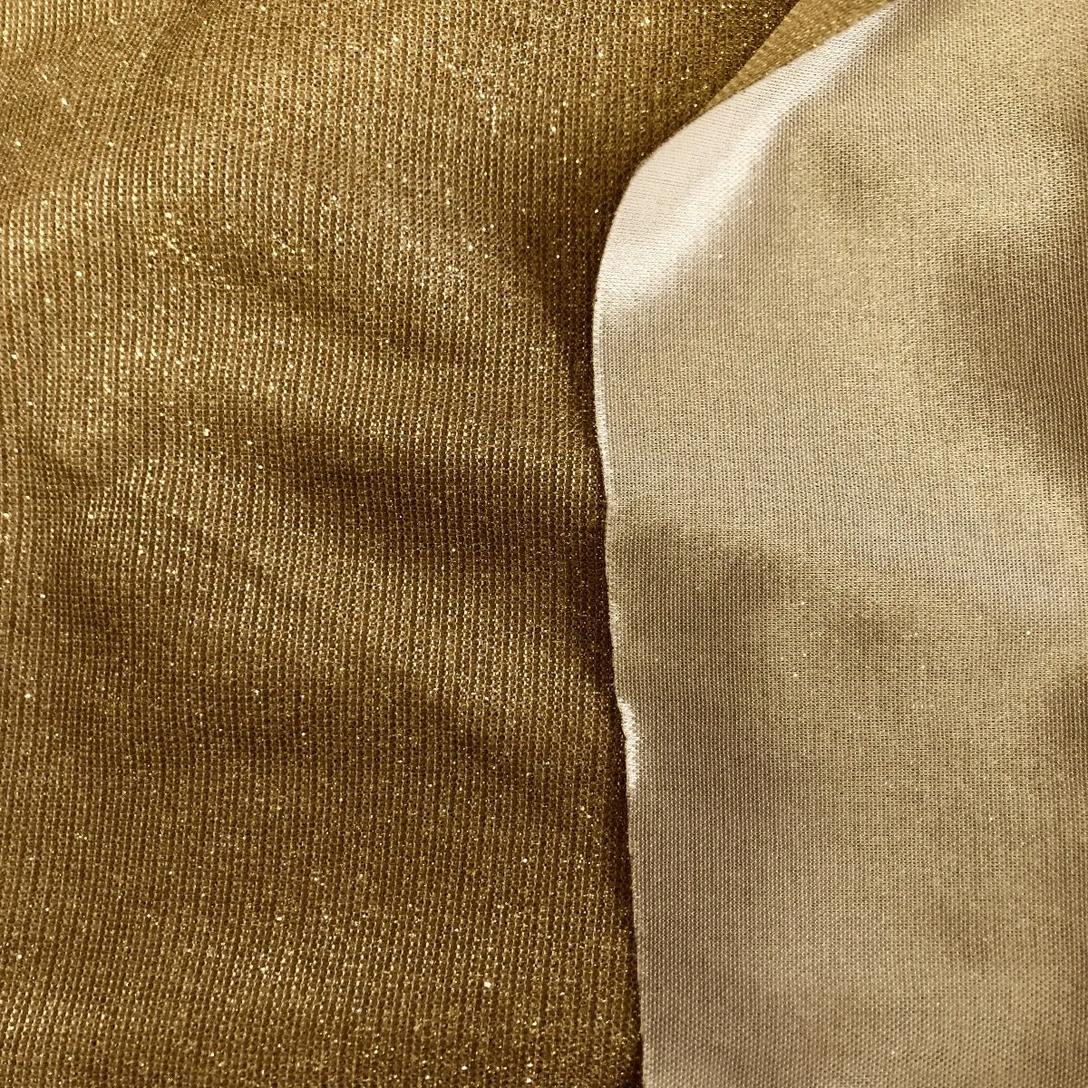 Gold Holographic Shimmer Glitter Spandex Fabric