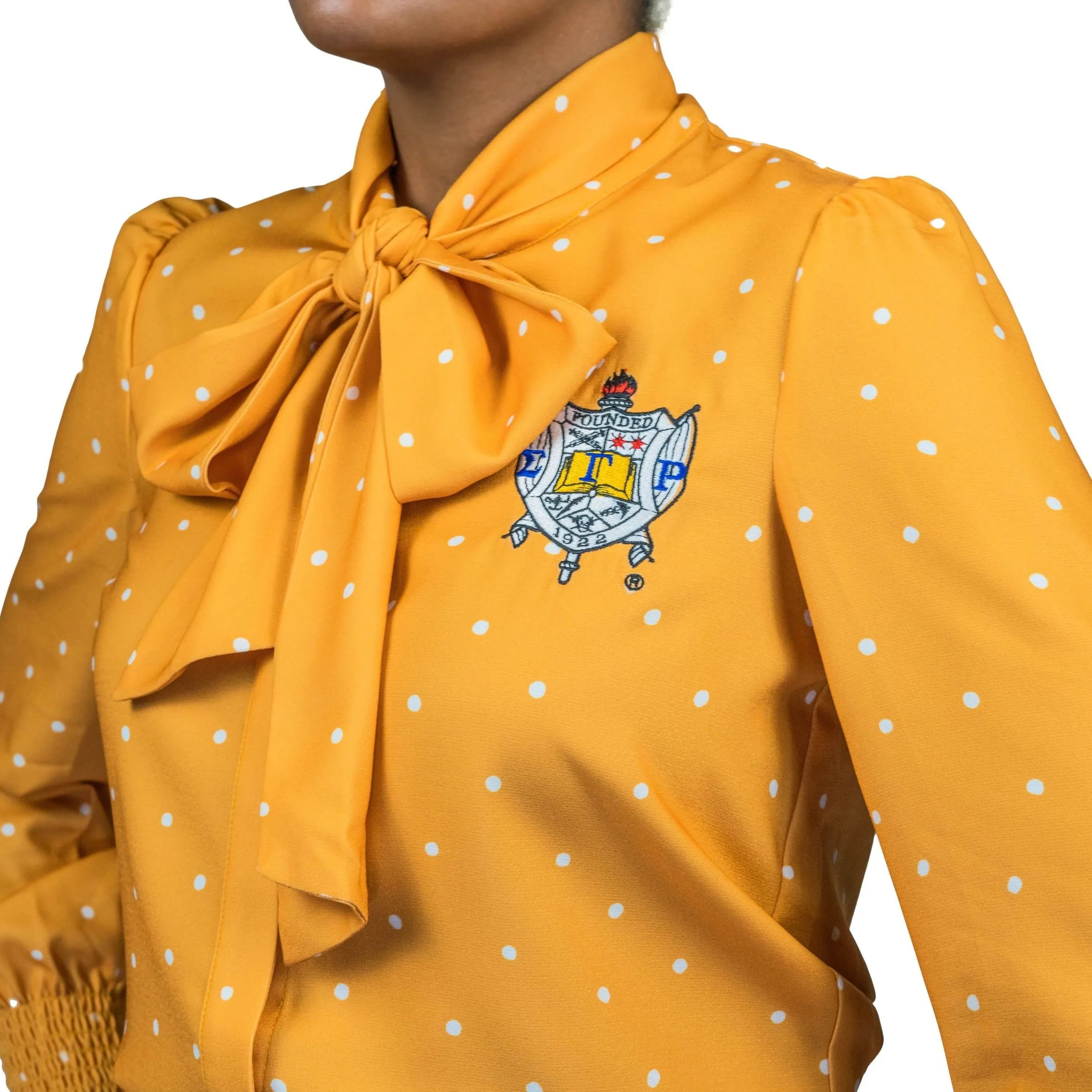 Gold SGRHO Polka Dot Blouse