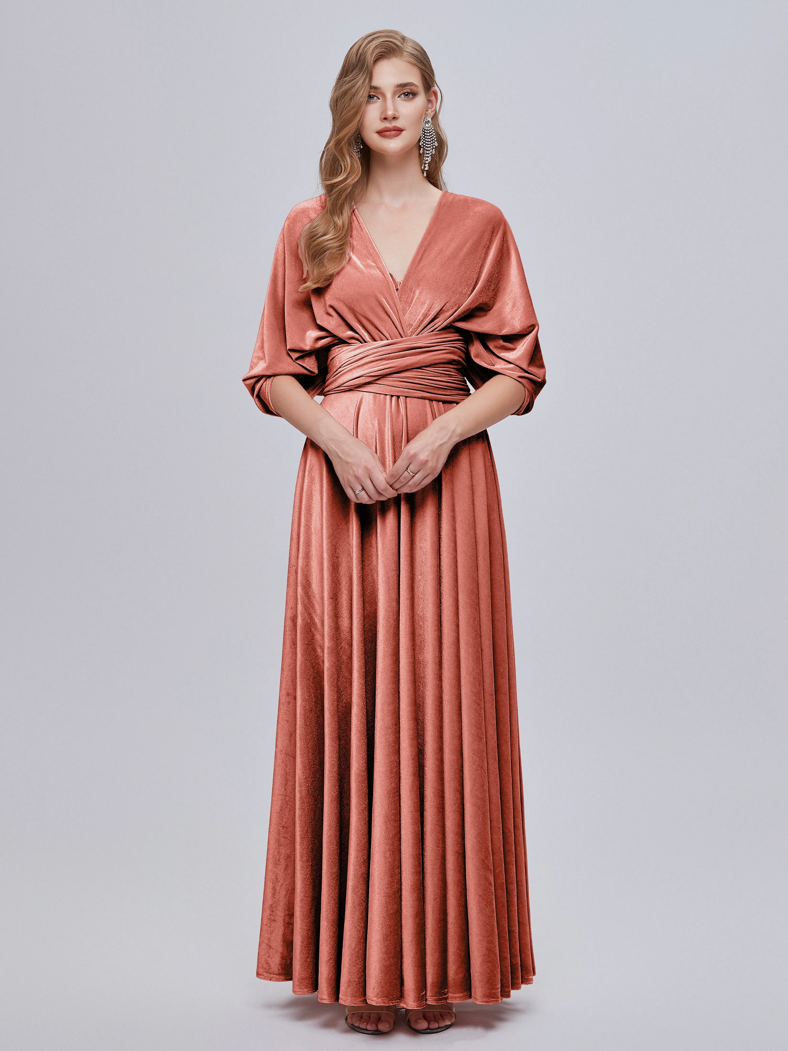 Juliet Gorgeous Convertible Velvet Mother of the Bride Dresses