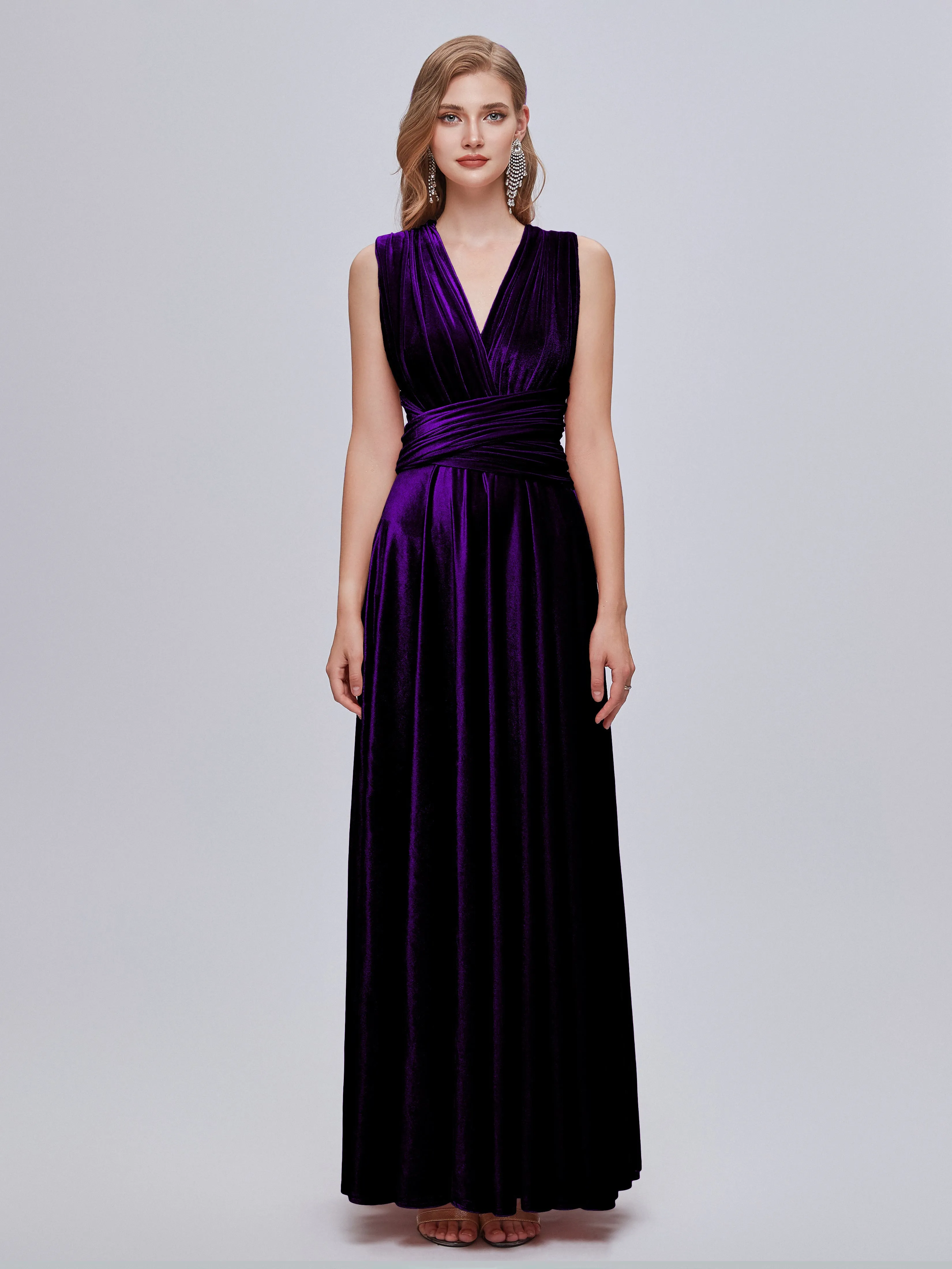 Juliet Gorgeous Convertible Velvet Mother of the Bride Dresses