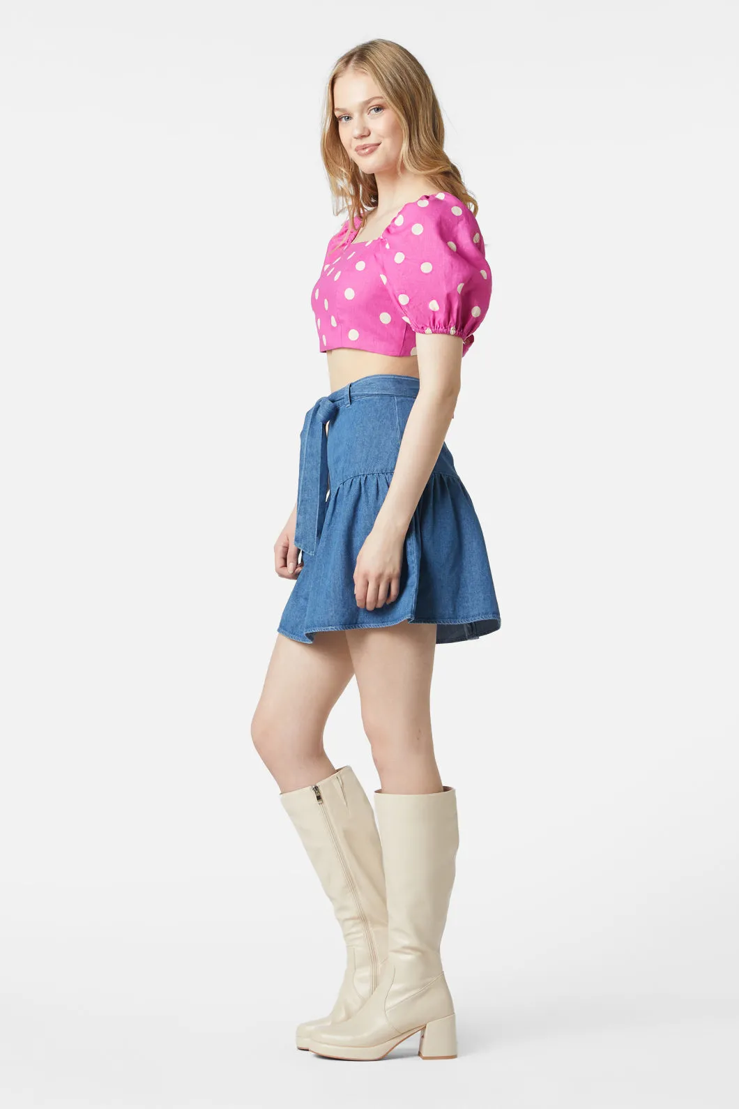 Lucy Polka Dot Crop Top