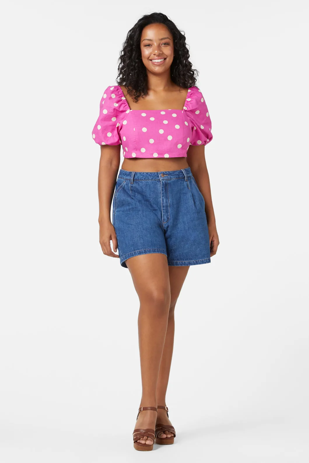 Lucy Polka Dot Crop Top