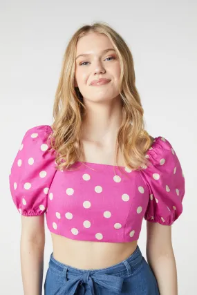 Lucy Polka Dot Crop Top