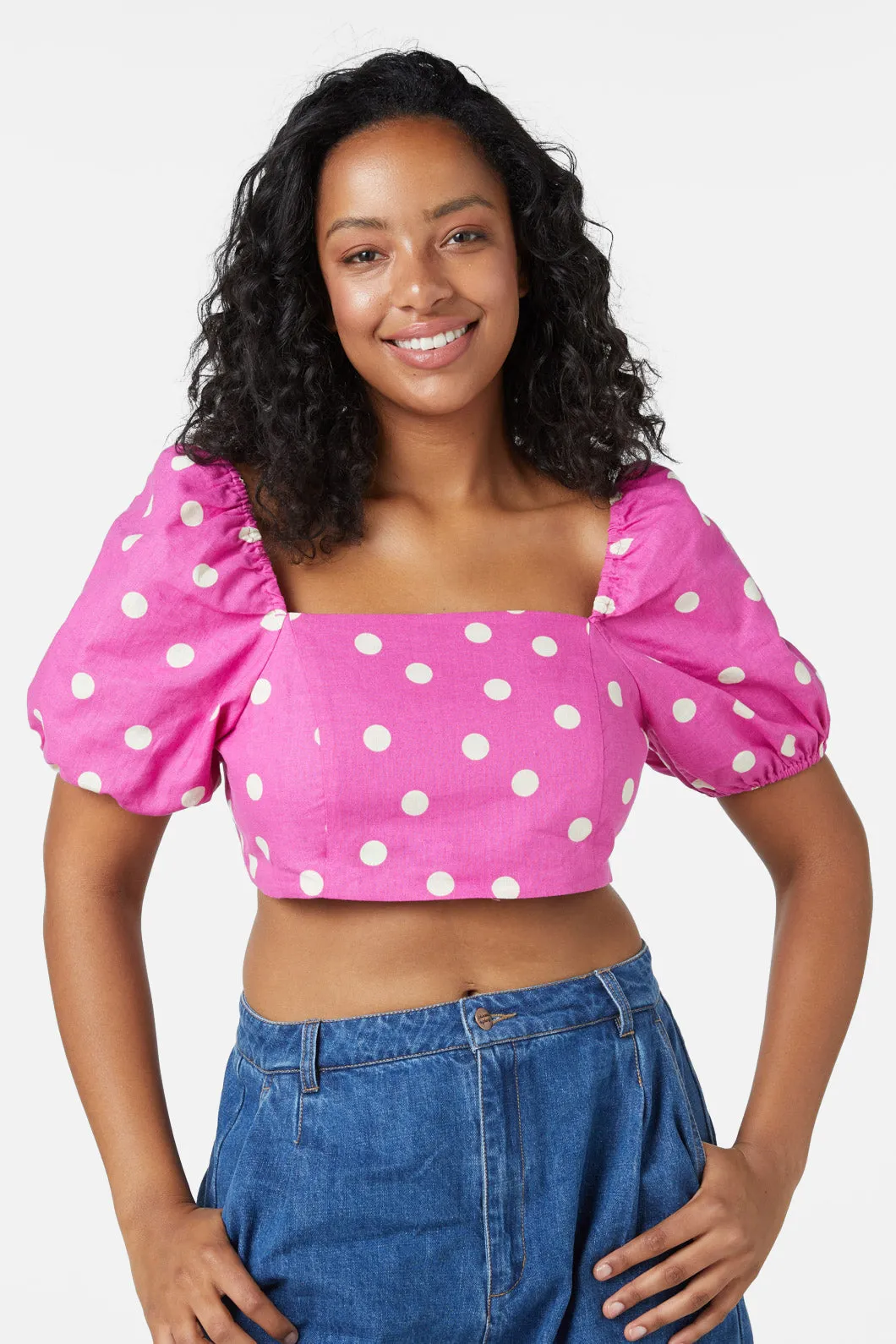 Lucy Polka Dot Crop Top