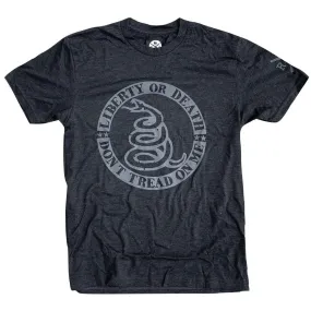 Men's Don't Tread on Me / Liberty Or Death Blacked-Out T-Shirt