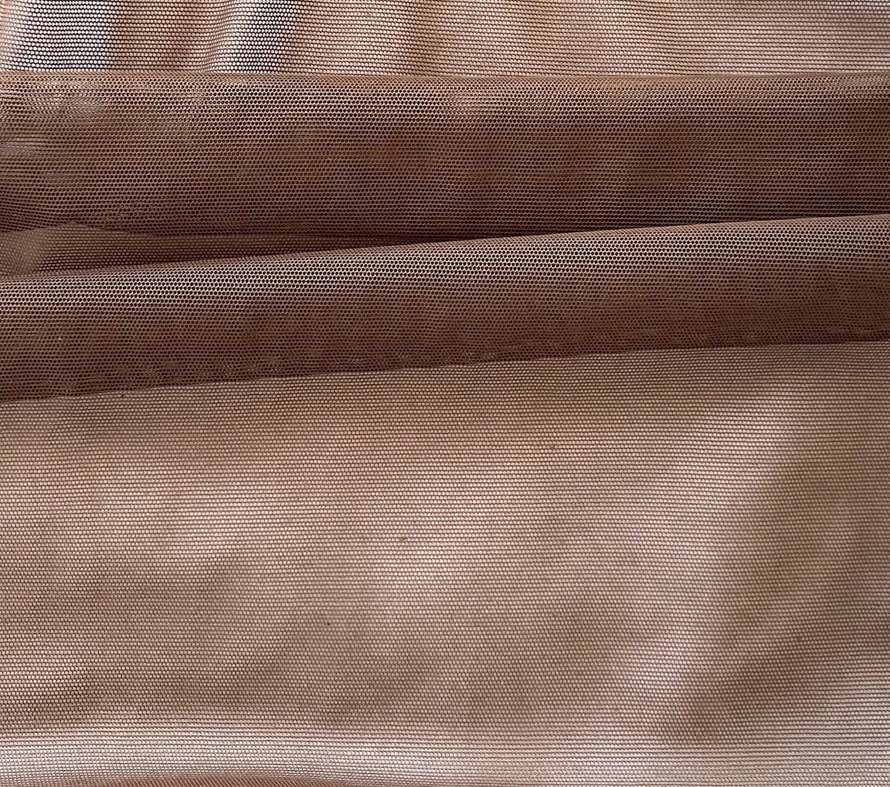 Milk Chocolate Stretch Nylon Mesh