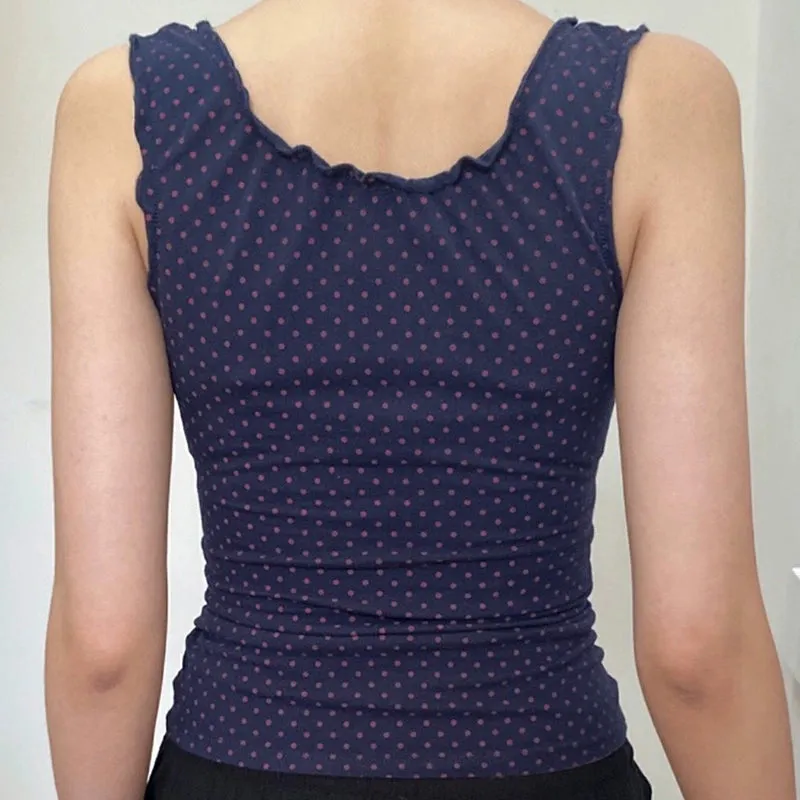 Norma Polka Dot V-Neck Top