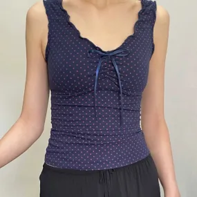 Norma Polka Dot V-Neck Top