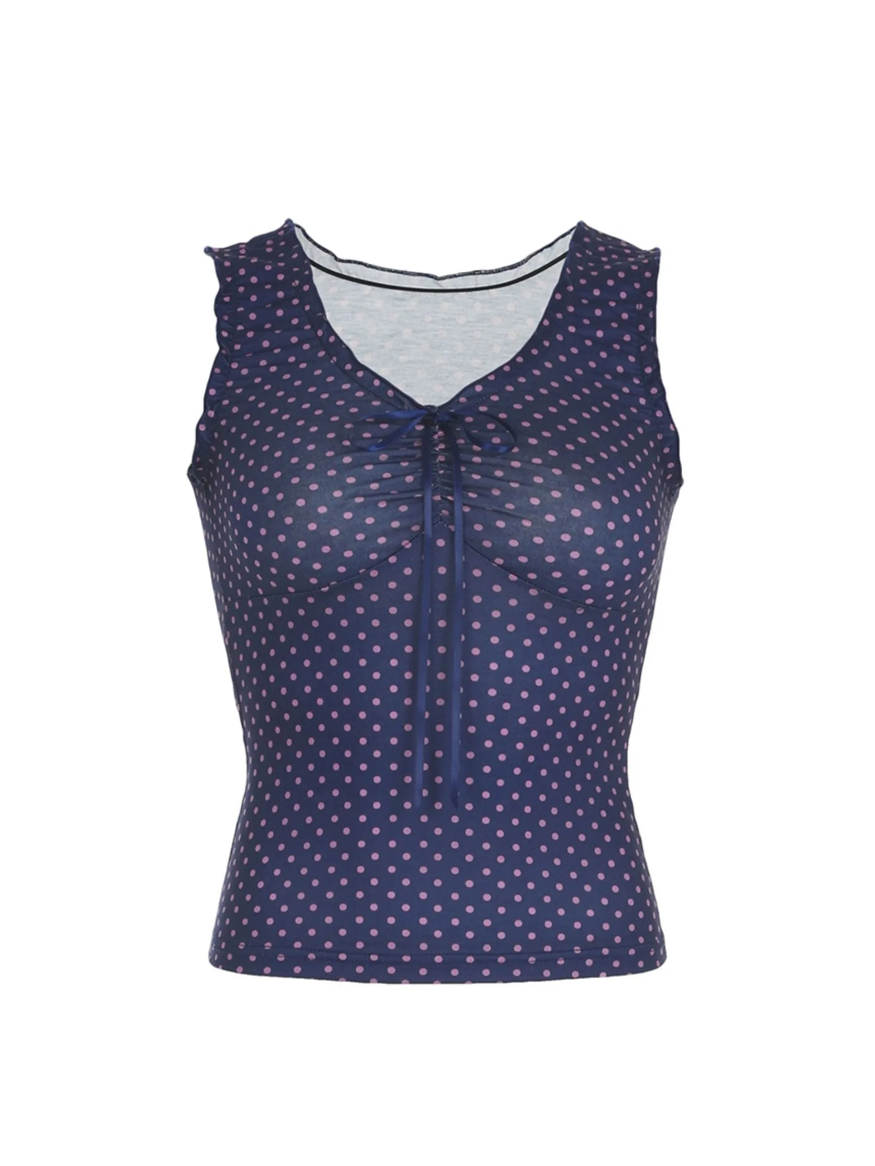 Norma Polka Dot V-Neck Top