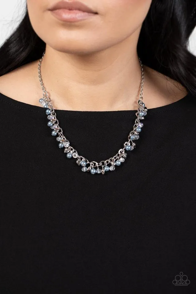 Paparazzi Necklace ~ Soft-Hearted Shimmer - Blue