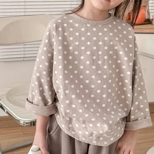 Polka Dot Long-Sleeved T-Shirt