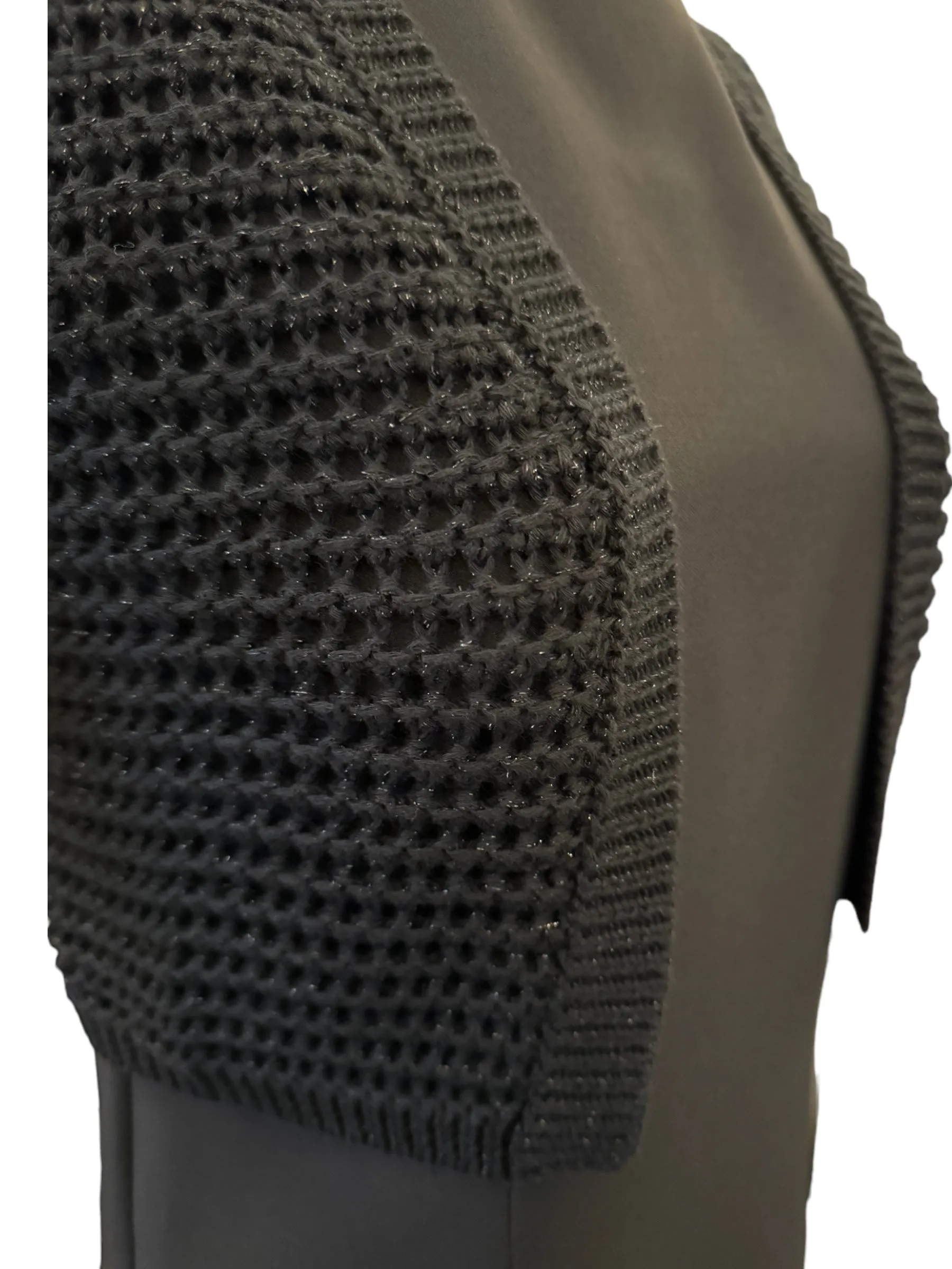 Purotatto Open Weave Bolero Sweater Black