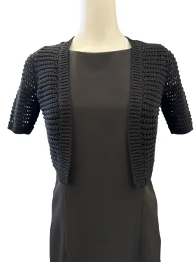 Purotatto Open Weave Bolero Sweater Black