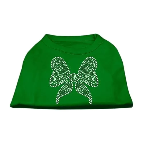 Rhinestone Bow Shirts Emerald Green XXXL (20)