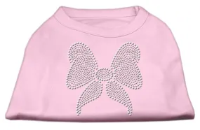 Rhinestone Bow Shirts Light Pink XL (16)