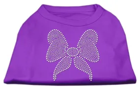 Rhinestone Bow Shirts Purple XS (8)