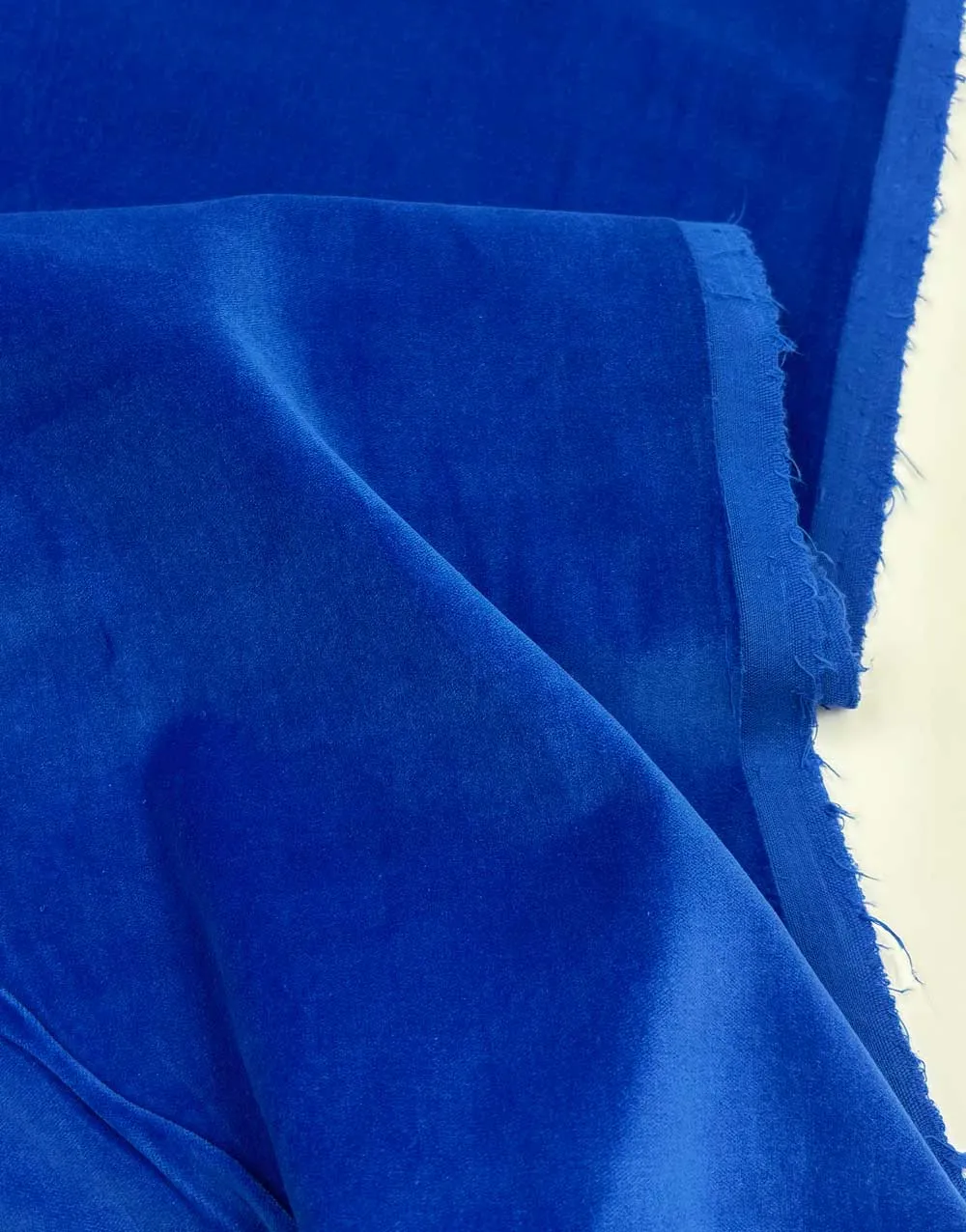 Royal Blue Cotton Velvet Fabric